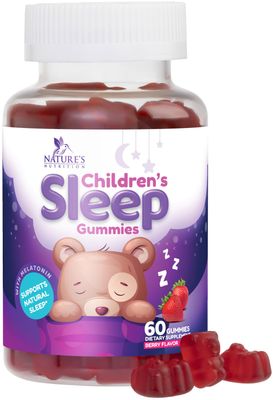 Kids Sleep Gummies 2mg - Children&#39;s Sleep Gummy with Melatonin, Non-Habit Forming, Works with Natural Sleep Cycle, Supports Peaceful, Restful Sleep, Calm Drug-Free, Natural Berry Flavor, 60 Gummies