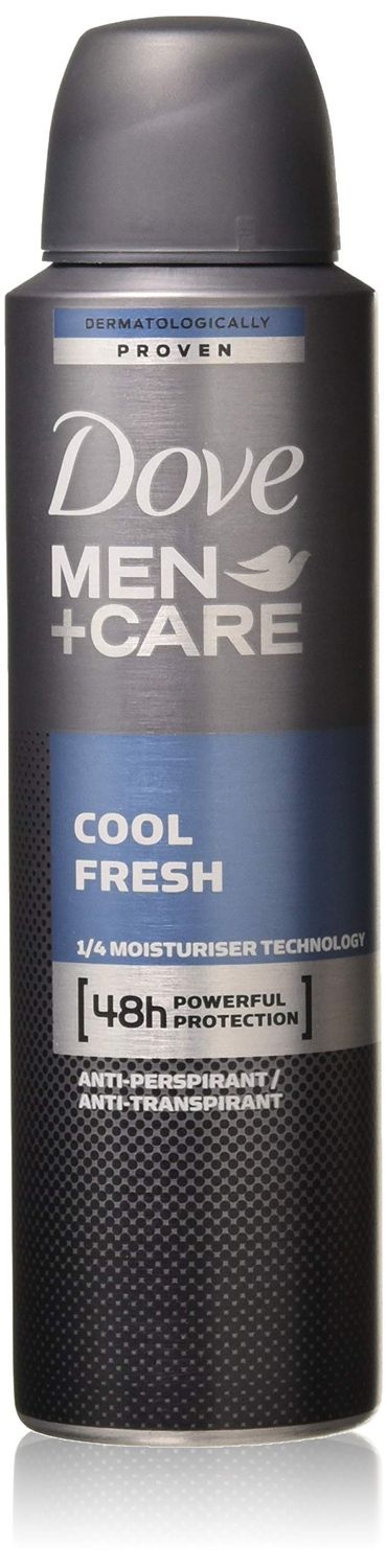 Dove Men Care Dry Spray Antiperspirant, Cool Fresh 3.80 oz (Pack of 12)