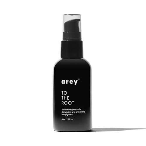 Arey To The Root Serum Slows Grey Hair Growth and Preserves Pigment While Promoting Healthier Hair and Adding Volume Dermatologist-Tested, Vegan, Oil-Free, Scent-Free Formula (1 Month Supply)