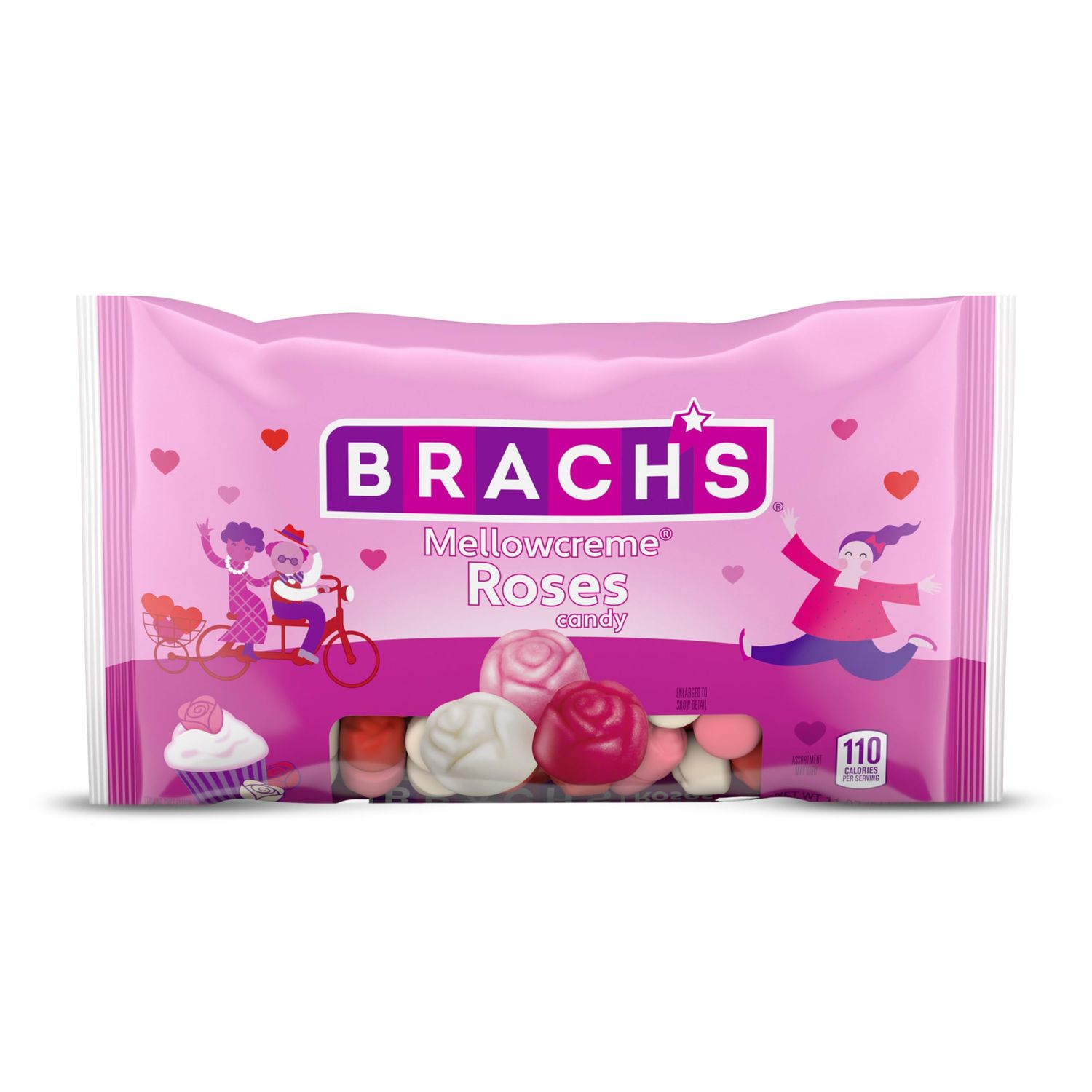 Brach&#39;s Valentine&#39;s Mellowcreme Roses Candy, Valentine&#39;s Day Candy, 11oz