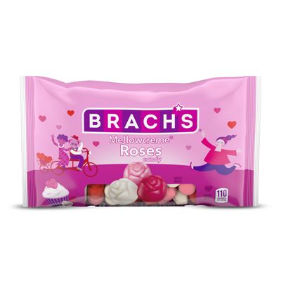 Brach&#39;s Valentine&#39;s Mellowcreme Roses Candy, Valentine&#39;s Day Candy, 11oz