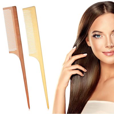 Geiserailie 2 Pcs Wooden Hair Comb No Static Wooden Tail Comb for Men Women
