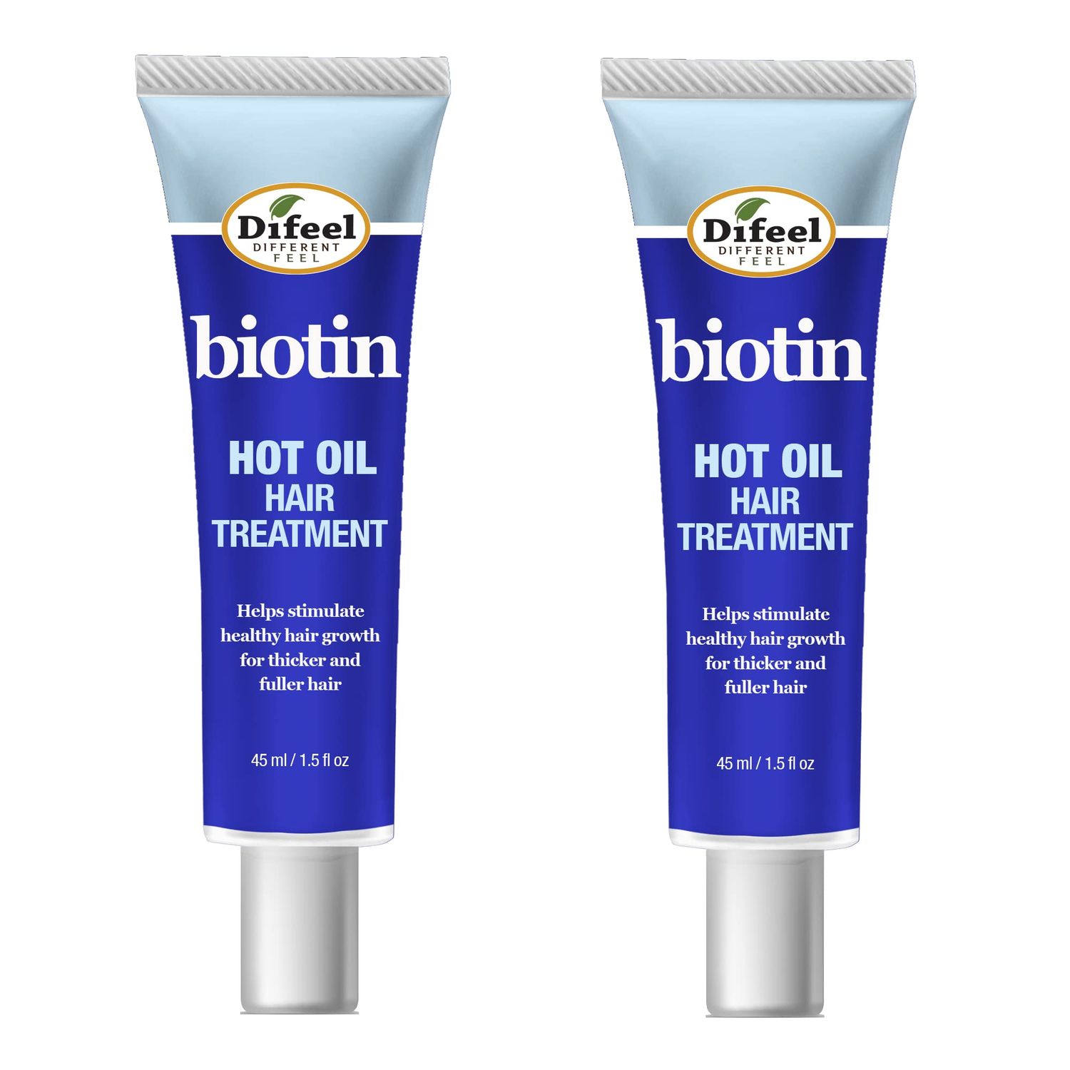 Difeel Hot Oil Hair Treatment with Biotin 1.5 oz. (Pack of 2) - Biotin Hot Oil Treatment