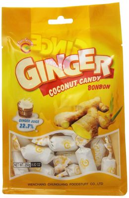Chun Guang Candy, Ginger Coconut Candy Bonbon, 8.82 Ounce, Ginger Juice 22.7, Net Wt. 250g (Pack of 1)