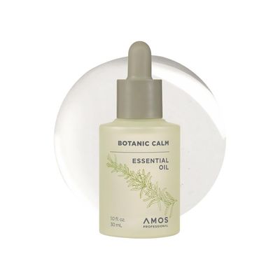 AMOS PROFESSIONAL Botanic Calm Essential Oil l Vegan Scalp Hair Strengthening Oil with Rosemary for All Hair Types, 1.0 fl.oz