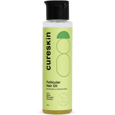 Cureskin Follicular Hair Oil Nourishes Strengthens with Biotin, Bhringraj and Coconut Hair Oil (100 ml)