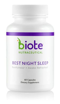 Biote Nutraceuticals - Best Night Sleep - Restfulness Awake Refreshed (60 Capsules)