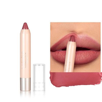 Easilydays Ultra Matte Crayon Lipstick for Women, Waterproof Moisturizing Creamy Lipstick Pen Long Lasting Full Lip Liner,Smooth Long Wear Lip Color Velvet Lip Gloss,Sexy Non-Stick Red Lip Tint (01)