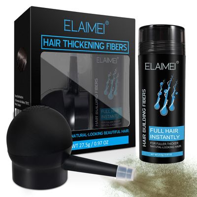 RoseFlower Hair Fibers for Thinning Hair Spray Unisex, Stain-Proof Waterproof Undetectable Natural Instantly Conceals Thicken Thinning Balding Hair Hairline 15 Sec, Look Younger, Medium Brown