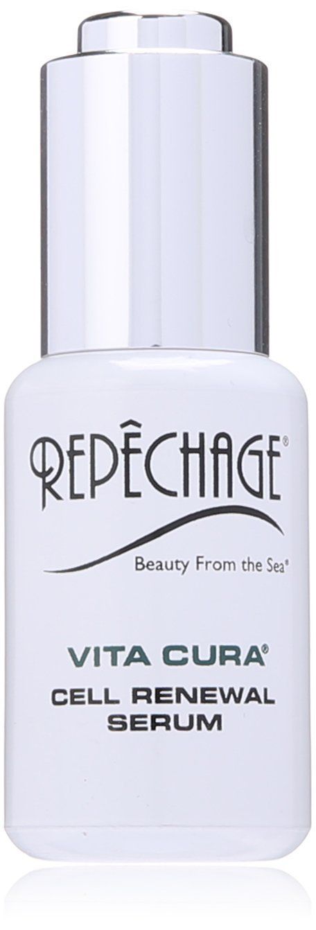Repechage Vita Cura Renewal Serum Natural Anti-Aging Face Moisturizer with Hyaluronic Acid, Marine Seaweed, Antioxidant EGCG, Vitamin K to Brighten, Smooth and Even Tone for Men and Women 1 fl Oz