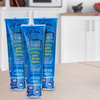 Ooze Tube Liquid Candy Blue Raspberry, 4 Ounce Each (Pack of 3)