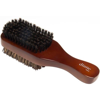Diane Premium 100 Boar Bristle 2-Sided Club Brush for Men and Barbers, Medium and Firm Bristles for Thick Coarse Hair, Detangling, Smoothing