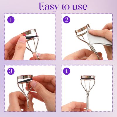 Unipack 100 Eyelash Curler Refills, Universal, Black, Silicone Rubber