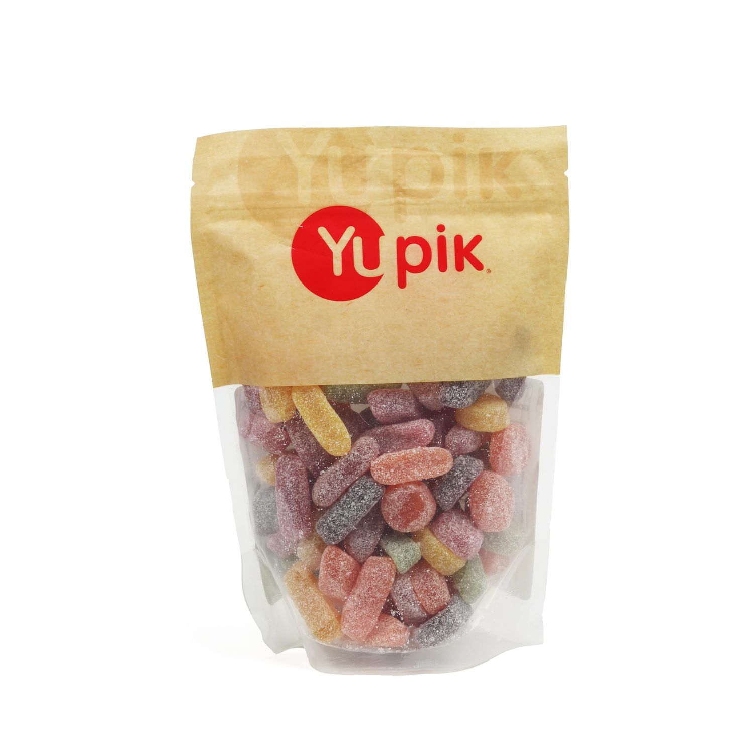 Yupik Sour Wine Gums 1.1 lb (17.6 oz), Assorted Fruit Flavours, Natural Colours Flavours, Classic Sour Coated Jelly Candy, Ideal for Snacking Gifting