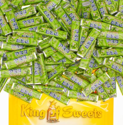 PEZ Candy Refills Sour Apple Flavored Movie Candy Pack XL 2 Pounds Bulk Wrapped Individually Hard Pressed Candy in a Bulk King of Sweets Bag