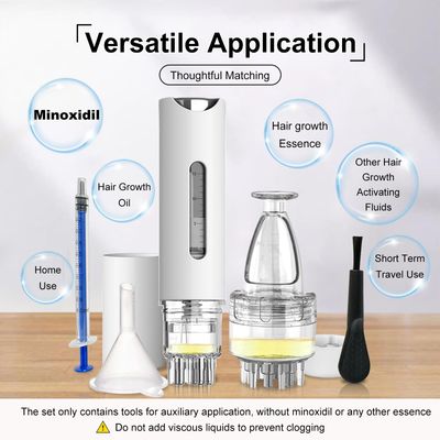 Scalp Applicator Comb,2Pcs Minoxidil Applicator Comb Set,Minoxidil Serum Liquid Massager To Promote Hair Growth,Roller Ball Scalp Massage CombWhite