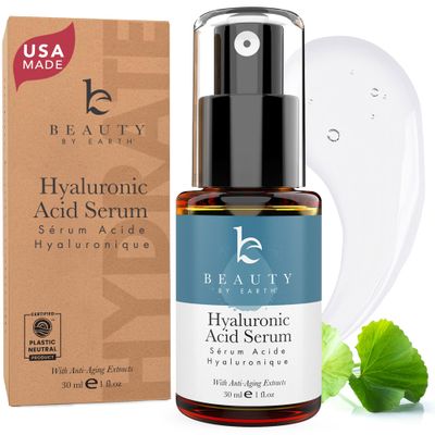 Hyaluronic Acid Serum for Face - USA Made with Natural Organic Ingredients, Hydrating Anti Aging Face Serum, Softens and Smoothes Dry Sensitive Skin, Fragrance Free Day Night Facial Serum