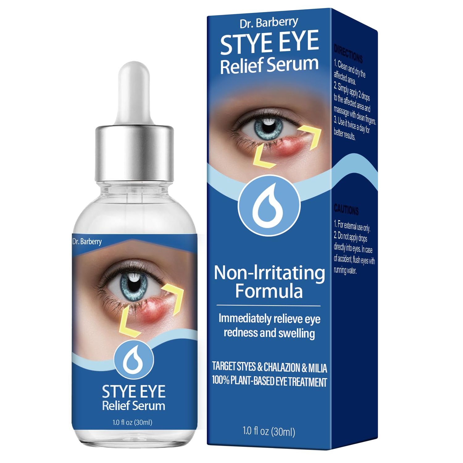 Stye Eye Treatment, Natural Stye Remover, Eye Stye Relief Serum, Premium Formula - Gentle Cleanser for Chalazion Blepharitis (1 Fl Oz (Pack of 1))
