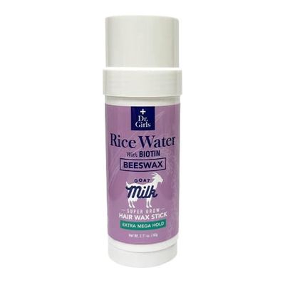 Dr.Girls Rice Water Extra Mega Hold Hair Beeswax Stick 2.11oz 60g (Goat Milk)