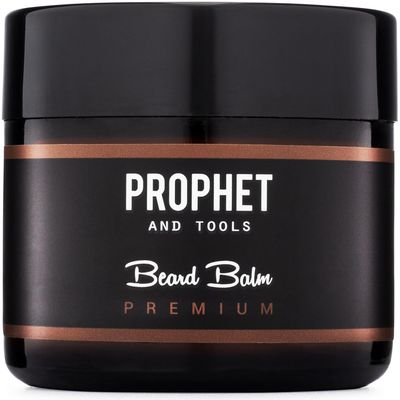 Prophet and Tools Organic Beard Balm - 12-Hour Hold for Styling, Enhances Thicker Beard Appearance, Moisturizes Relieves Itch, Reduces Flaking, Suitable for All Hair Types - 2.1 oz