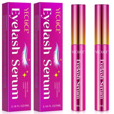 Eyelash Growth Serum - 2 Packs Eyelash Serum to Grow Lashes, Lash Serum for Eyelash Growth to Boost Thicker, Fuller, and Longer Lashes, Eye Lash Serum Growth for Women