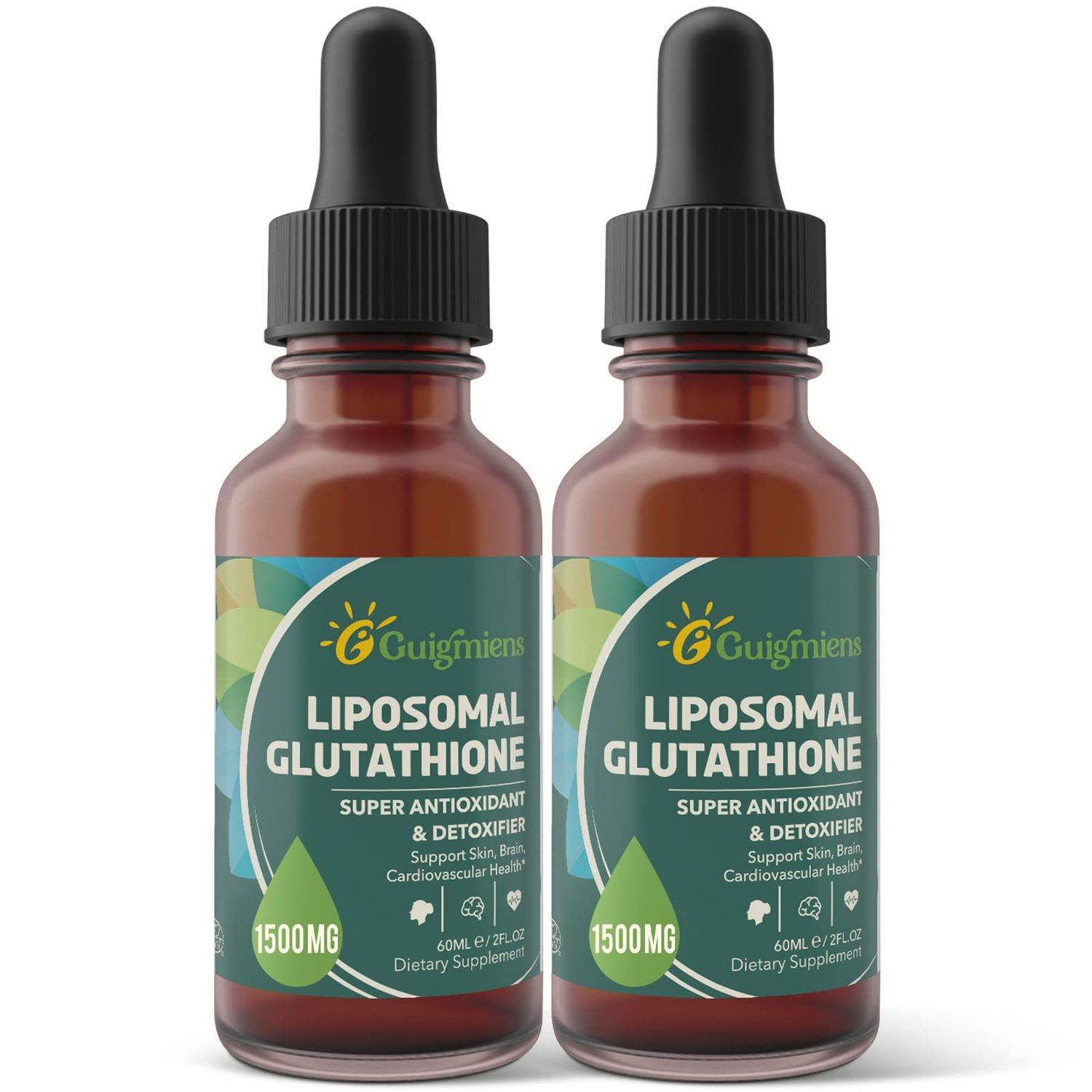 Liposomal Glutathione, Superior Absorption, Liquid Glutathione Supplement, Powerful Antioxidant, Liver Detox, Immune Enhancer, Soy-Free, Non-GMO, Vegan Gluten Fre, 4 fl.oz,1500 mg
