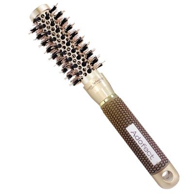 Adofect Thermal Ceramic lonic Round Barrel Hair Brush with Natural Boar Bristle for Blow Drying, Curling, Styling, 1 inch