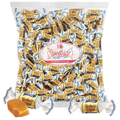 Werther&#39;s Original Chewy Caramel Candy, Individually Wrapped Werther&#39;s Chewy Caramels, Ideal Sugar Free Candy, Perfect Sugar Free Caramel for Chewy Candy Lovers. 1 Pound.