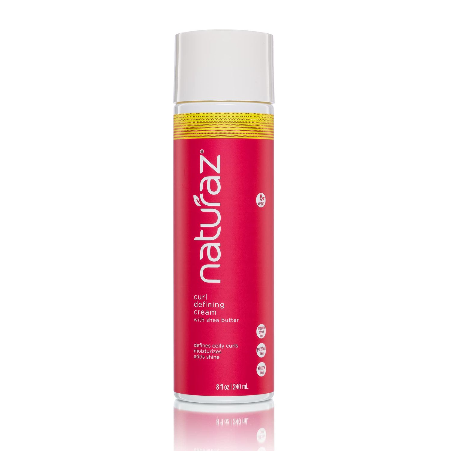 Naturaz Curl Defining Cream 100 Vegan, Cruelty Free, Paraben Free Deeply Moisturizing, Medium Hold, Aloe Vera Based Gel For African American Hair Curl Definer for Dry, Curls and Coils 8 Oz