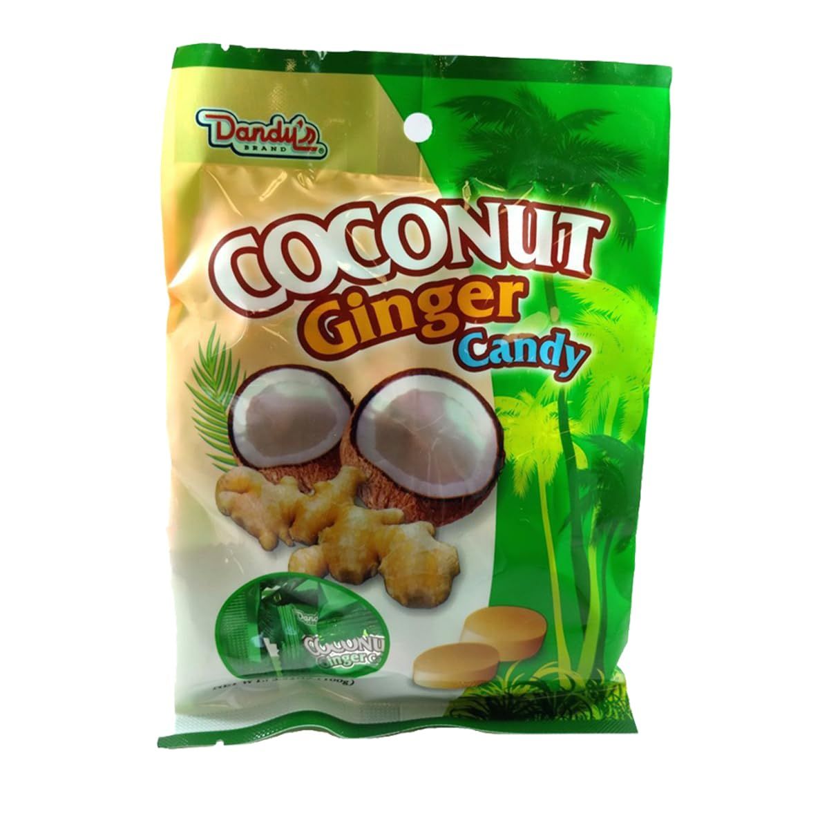 Coconut Ginger Candy 3.5oz (pack of 1, green)