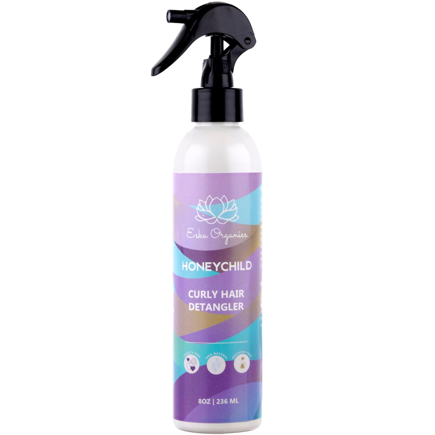 Eska Organics Honeychild Honey and Biotin Detangling Mist Curly Hair Detangler Mist Curl Refresher Spray 8 ounces Made in USA
