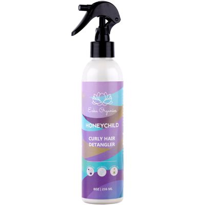 Eska Organics Honeychild Honey and Biotin Detangling Mist Curly Hair Detangler Mist Curl Refresher Spray 8 ounces Made in USA