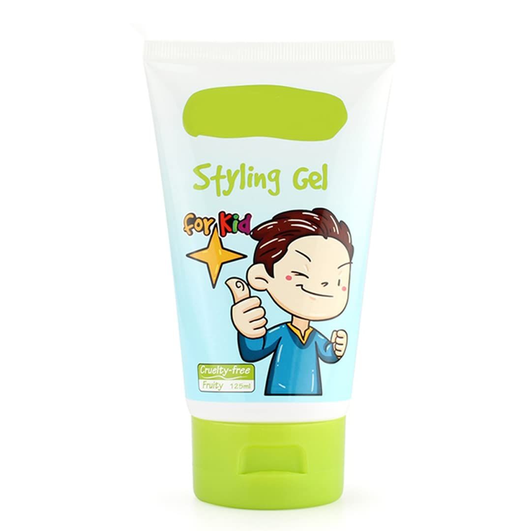 gowwim Kids Fresh Styling Hair Gel Medium-Strong Hold Not Greasy Fruity Fragrance 4.4oz