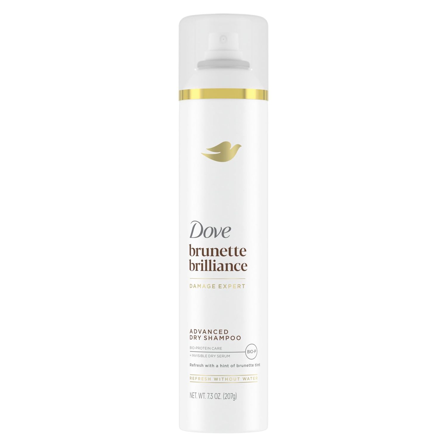 Dove Advanced Dry Shampoo Brunette Brillance Refresh Revive Hair Without Water Refresh Hair with a Hint of Brunette Tint 7.3 oz