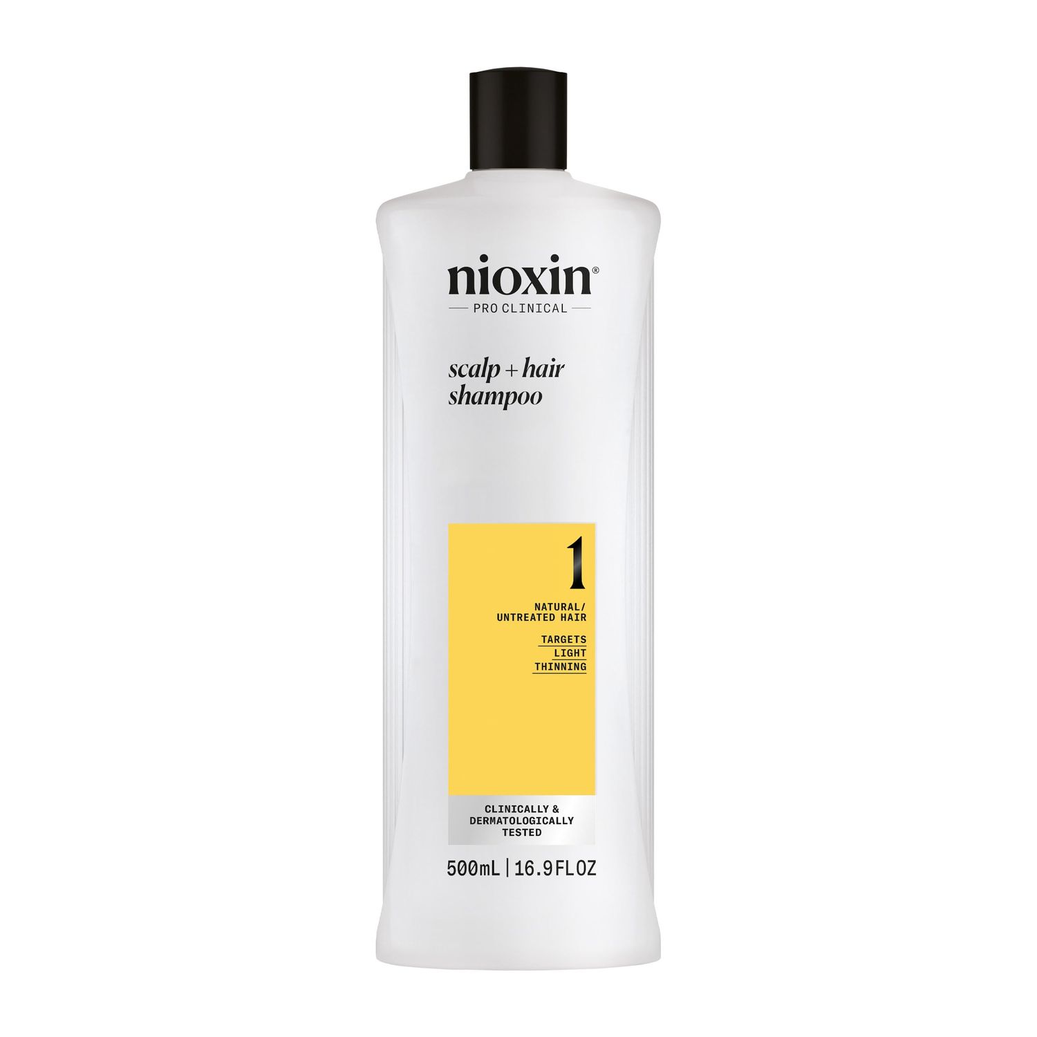 Nioxin Scalp Hair Thickening System 1 Shampoo For Natural or Untreated Hair with Light Thinning With Niacinamide and Biotin 16.9 Fl oz.
