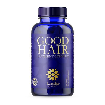 Kansha Alchemy Good Hair Growth Vitamins with Biotin for Longer, Thicker Hair - Ideal for All Hair Types - Plus DHT Blocker Saw Palmetto, 60 Tabs