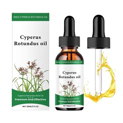 Cyperus Rotundus Oil for Hair Removal, Reducing Body Hair Growth,Smooth Skin, 60ml Cyprus Oil with Dropper for All Skin Types