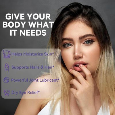 Hyaluronic Acid Supplements, 850mg High Bioavailable Dietary Hyaluronic Acid Capsules, Double Strength Skin Hydration, Joint Lubrication, Eye Health, Hair Nails Growth Support, 60 Softgels, 2 Pack