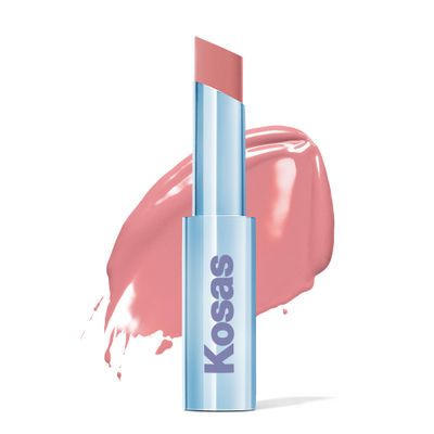 Kosas Wet Stick Moisturizing Shiny Sheer Lipstick with Ceramides, Hyaluronic acid, Peptides and Mango Butter - Soothes, Softens, and Moisturizes Lips - Malibu