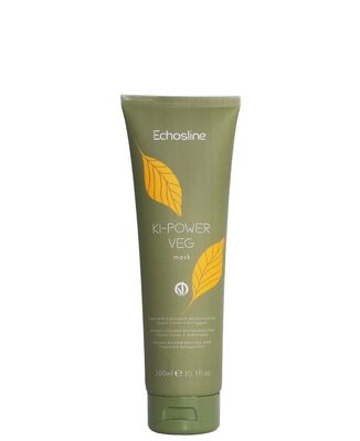 Echosline KIPower VEG Reconstruction Mask for Damaged Hair - 1000 ml. 33.8 fl.oz. - 300 ml. 10.1 fl.oz. (Mask for Damaged Hair 11.83 fl.oz.)