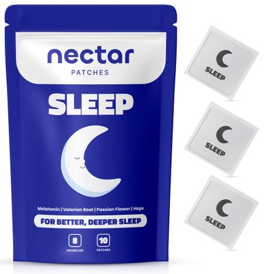 10x Sleep Patches with 6mg Melatonin, Valerian Root, Passion Flower Hops Extra Strength Formula for Deep, Restful Sleep Easy-to-Apply, Long-Lasting Comfortable