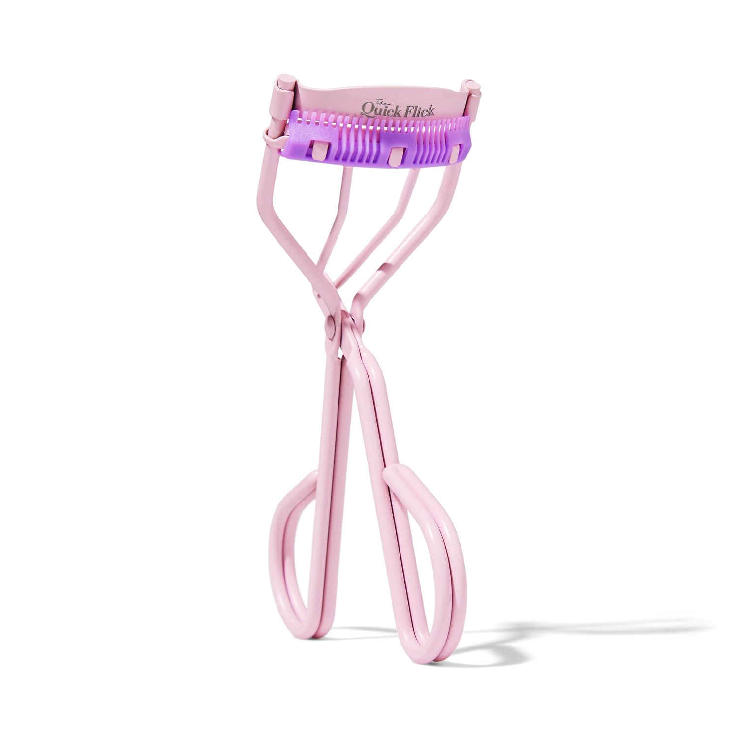 THE QUICK FLICK Eyelash Curler, Stainless Steel Eyelash Curlers with Comb, Safe Gentle on All Eye Shapes, Pink Eyelash Curler for Separated Curled Lashes, Travel-Friendly Eyelashes Curler
