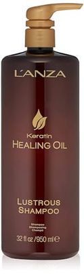 L&#39;ANZA Keratin Healing Oil Lustrous Shampoo, Keratin Shampoo For Dry Damaged Hair, Boosts Shine, Strength and Hair Health, Repairing Damage and Prevents Frizz, Sulfate Free, Cruelty Free (32 Fl Oz)