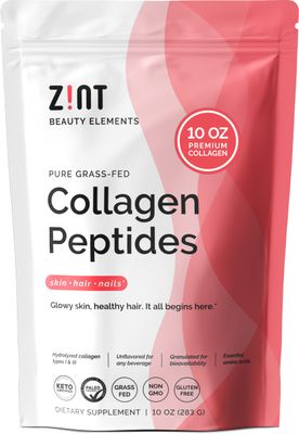 Zint Collagen Peptides Powder: Paleo Keto Certified - Granulated Collagen Hydrolysate for Enhanced Absorption - Enzymatically Hydrolyzed Protein for Women Men, 10 oz