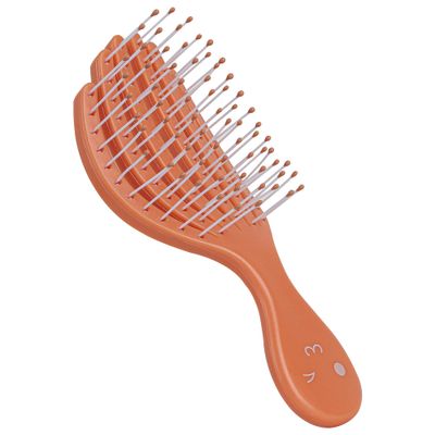 Ninabella Mini Detangling Hairbrush - Cute Colorful Octopus Detangle Brush - Wetbrush for Blow Dry or Brushing Wet Tangled Hair - Detangler Hair Brush - Small Hairbrushes - Orange