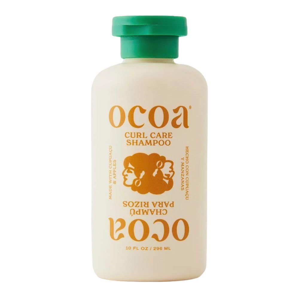 OCOA Curl Care Shampoo - Sulfate-Free Apple, Cupuau Butter Apple Cider Vinegar Shampoo for Curly Wavy Hair, 10oz - Promotes Hair Growth, Moisture Retention, Healthy Scalp
