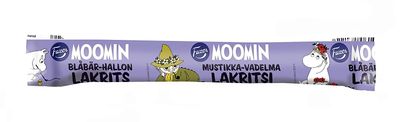 10 Sticks X 20g of Fazer Moomin (Blueberry Raspberry) Filled Licorice Candy