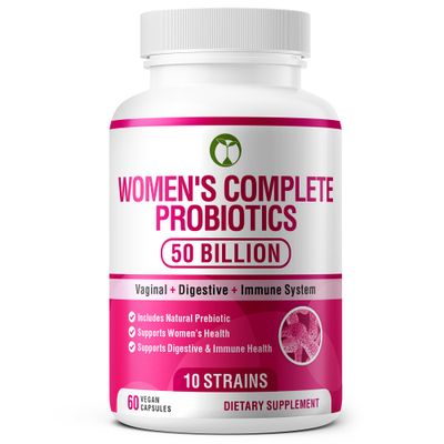 Probiotics for Women 60 Capsules 50 Billion CFU Scientifically Formulated Multi Strain Probiotic Blend Organic Supplements with Prebiotics for Womens Health (Women&#39;s Complete Probiotics)