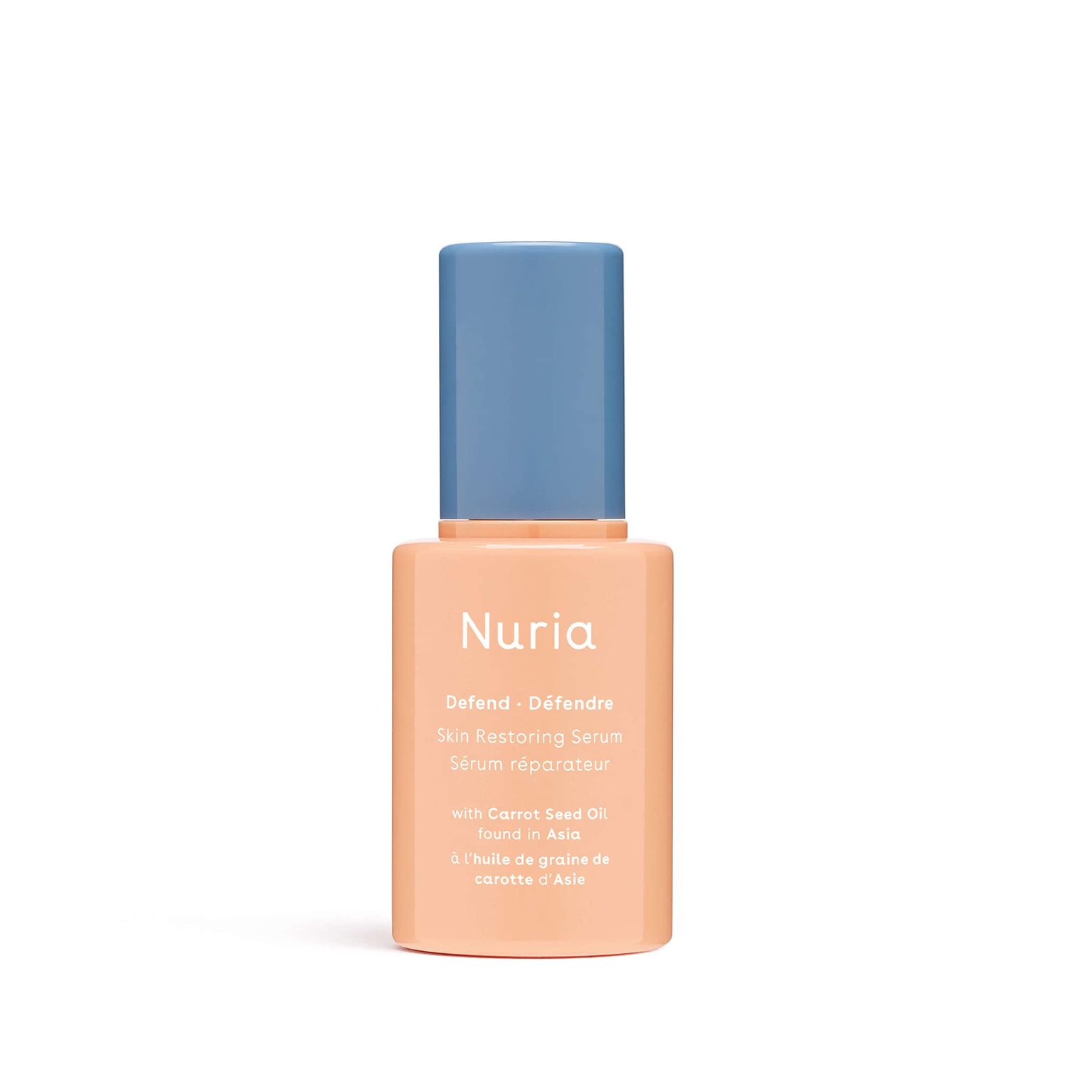 Nuria - Defend Skin Restoring Serum, Antioxidant Serum for All Skin Types, Skin Care Serum with Carrot Seed Oil, Rooibos Red Tea, and Sodium Hyaluronate, 25mL0.8 fl oz