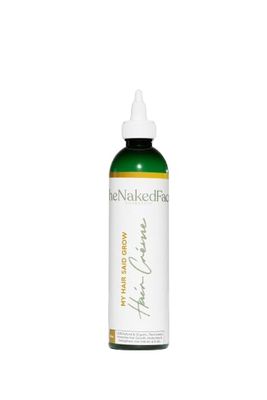 The Naked Face, My Hair Said Grow Creme; Natural Organic Creme, aids in repairing dry, overprocessed or damaged hair. Conditions hair, aids in repairing hair bonds promotes hair growth